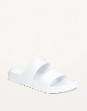 Double-Strap Slide Sandals (Partially Plant-Based) white