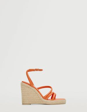 Wedge strips sandals