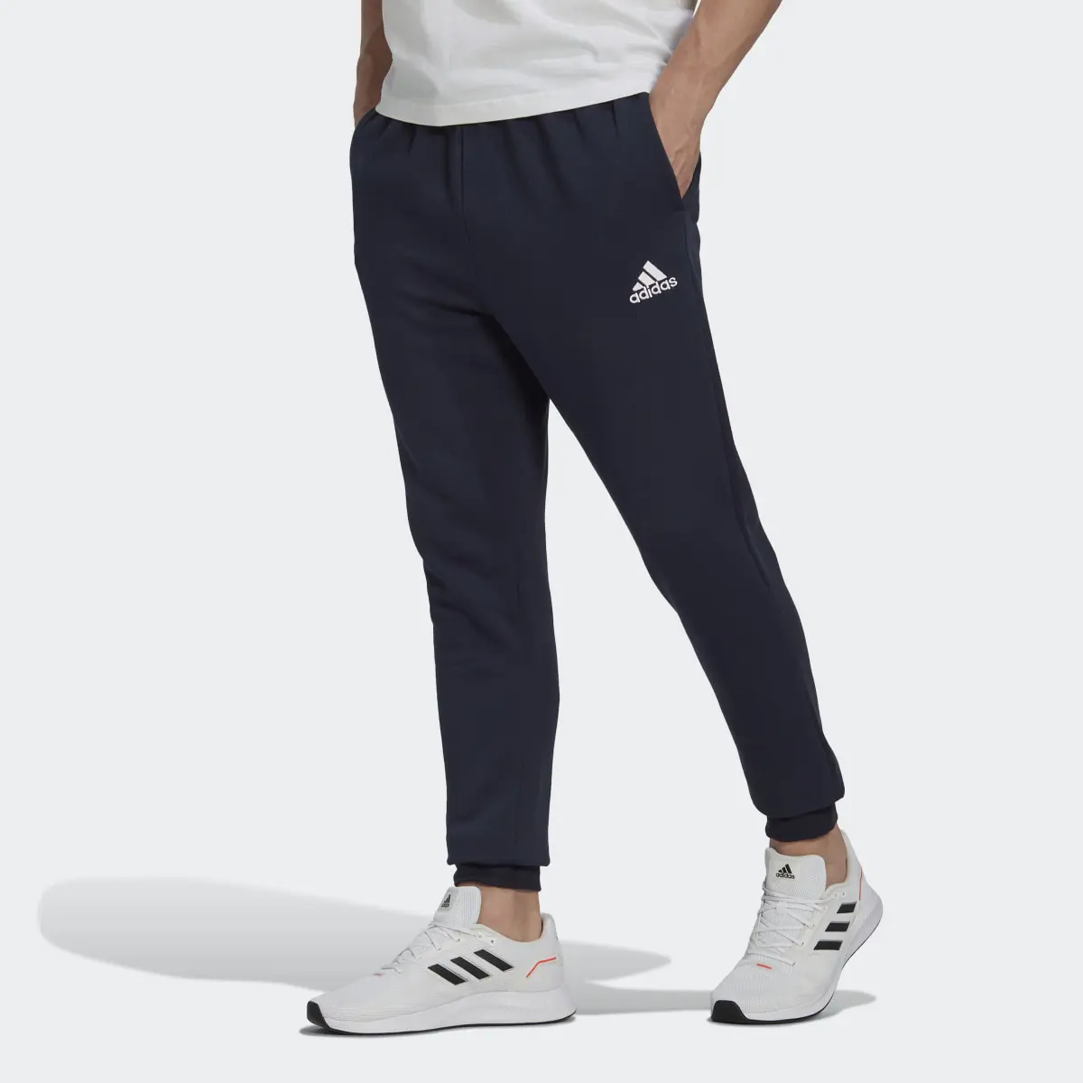 Adidas Essentials Fleece Regular Tapered Hose. 1