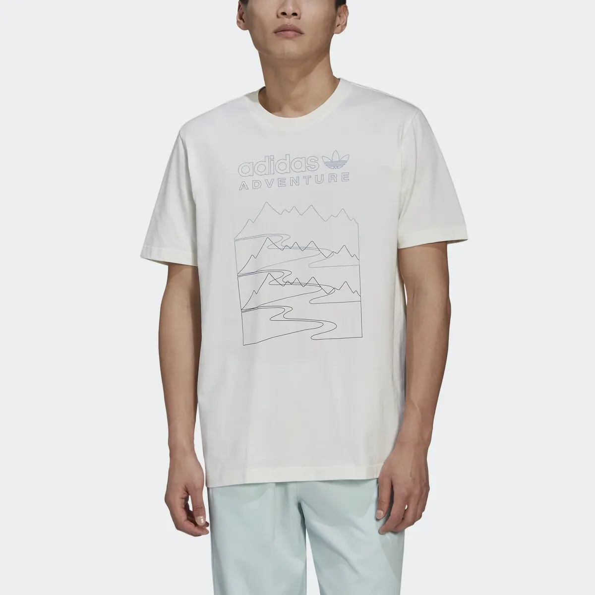 Adidas Adventure Mountain Front T-Shirt. 1