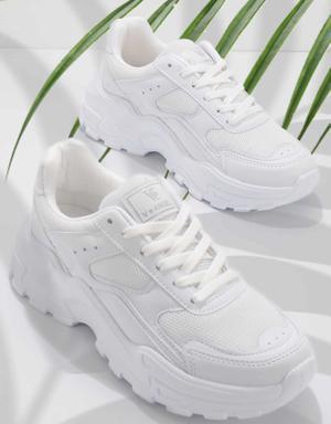 Beyaz Kadın Sneaker K01876015009