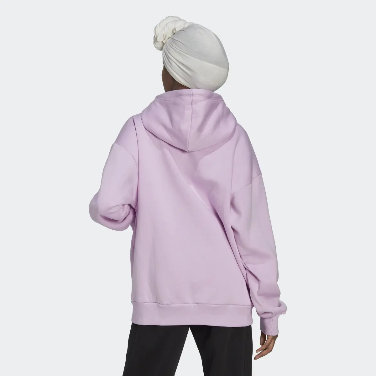 Adidas Studio Lounge Fleece Full-Zip Hoodie. 3