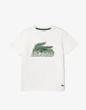 Kids’ Contrast Print Organic Cotton T-shirt