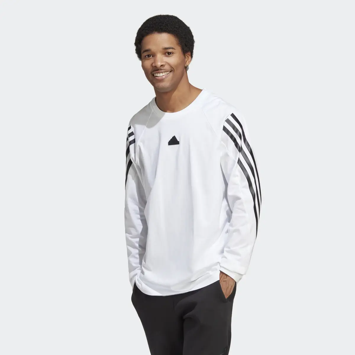 Adidas Future Icons 3-Stripes Long Sleeve Tee. 2