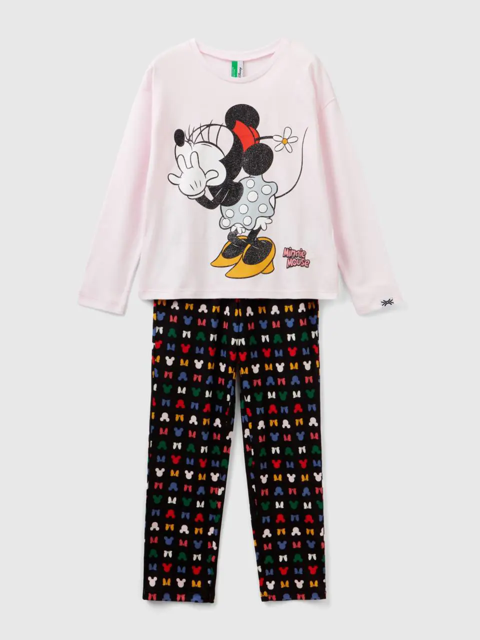 Benetton minnie pyjamas with glitter. 1