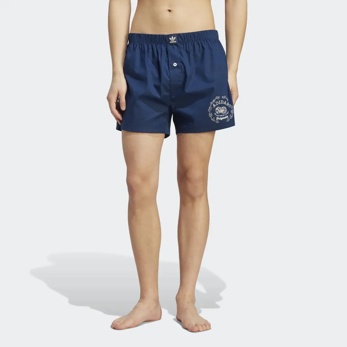 Adidas Comfort Core Cotton Icon Woven Boxer Underwear 2 Pack. 1