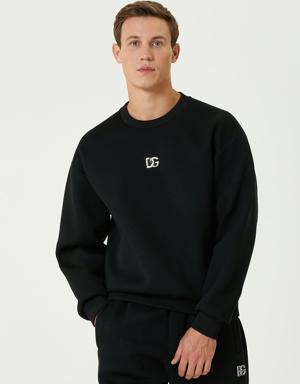 Siyah Logo Detaylı Sweatshirt