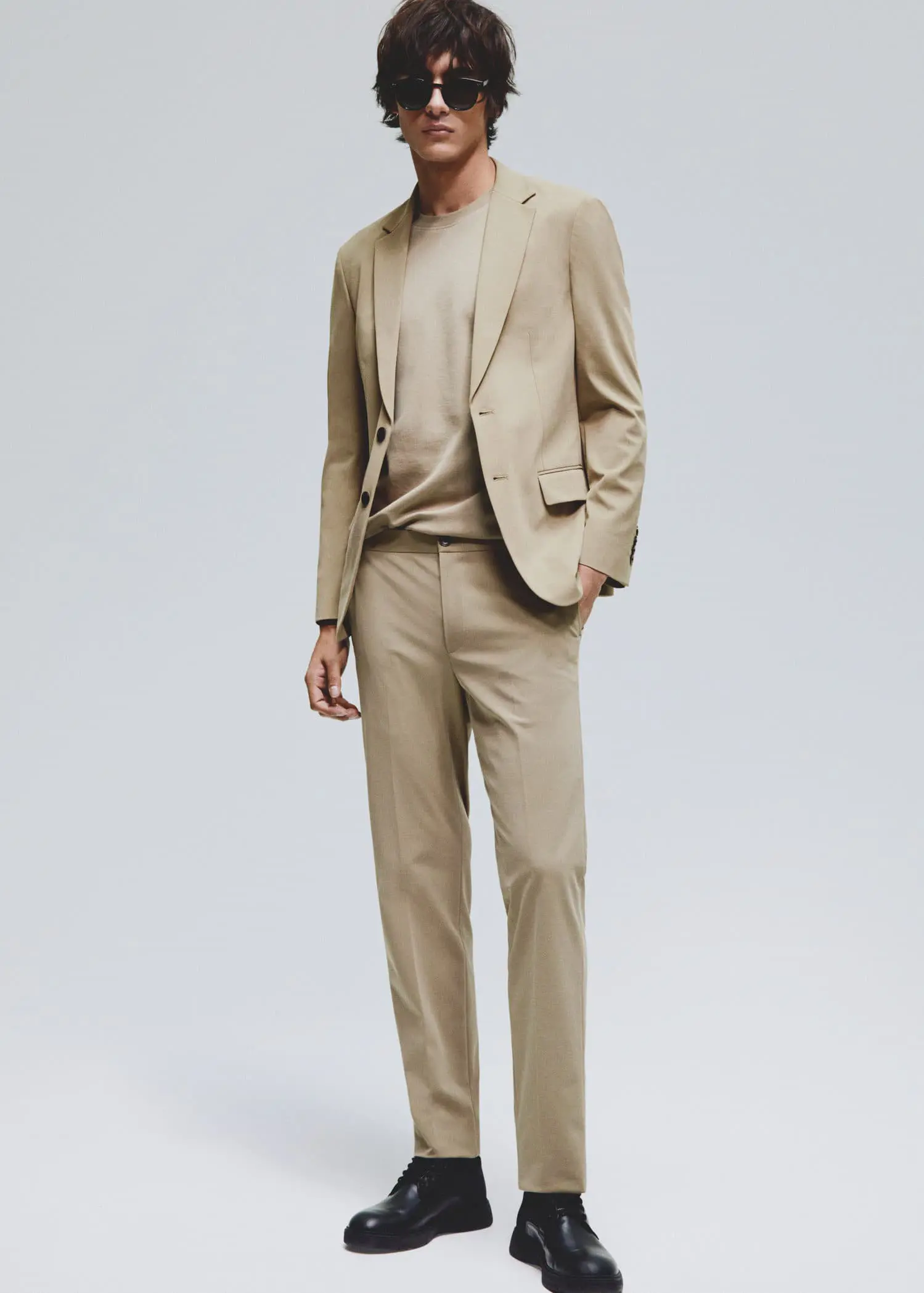 Mango Slim-fit cotton suit pants. 1