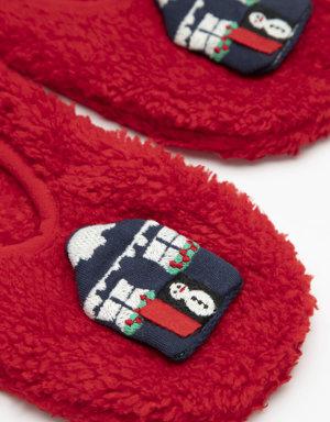 Red Girls G. NY Holiday Liner Socks