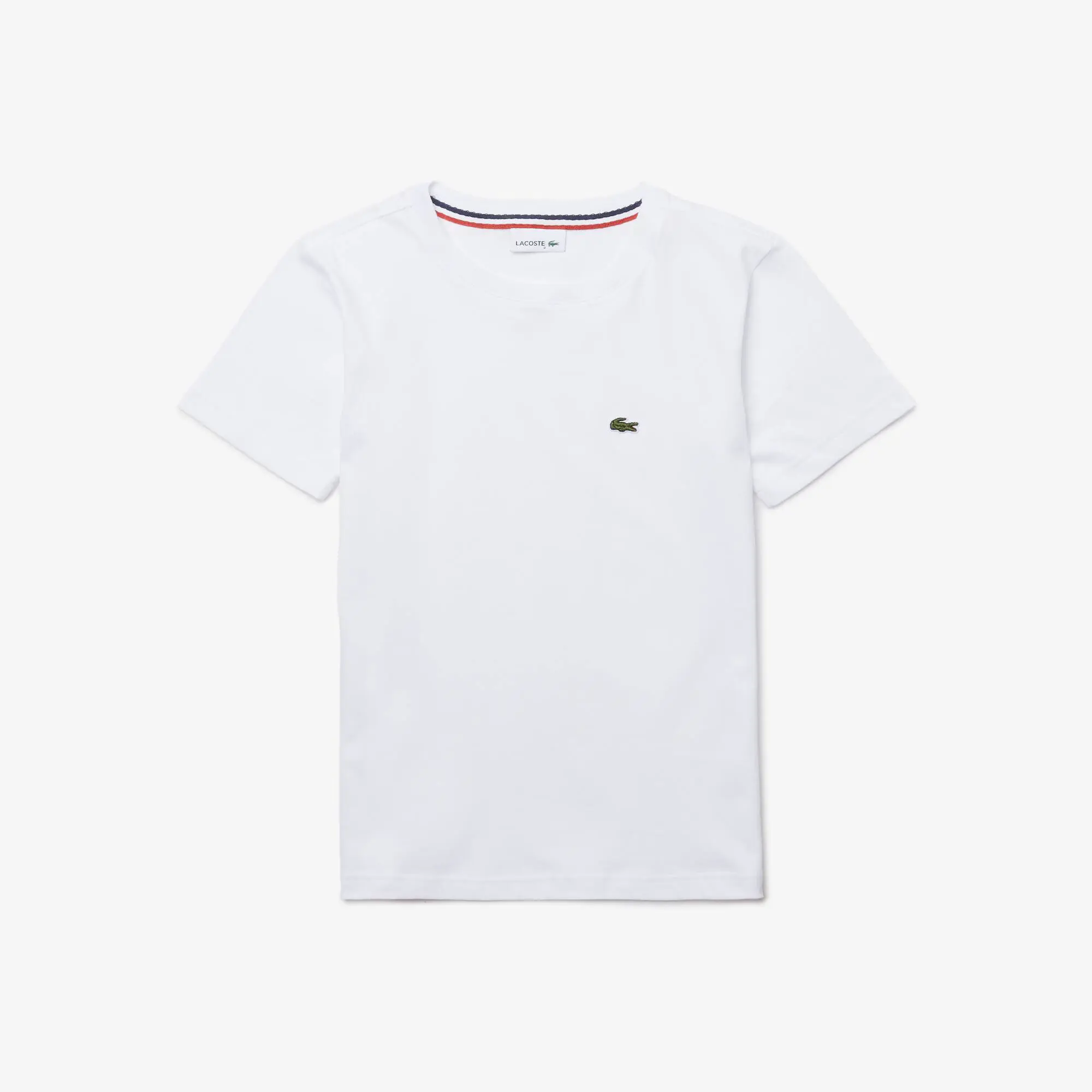 Lacoste T-shirt a girocollo da bambino in jersey di cotone . 2