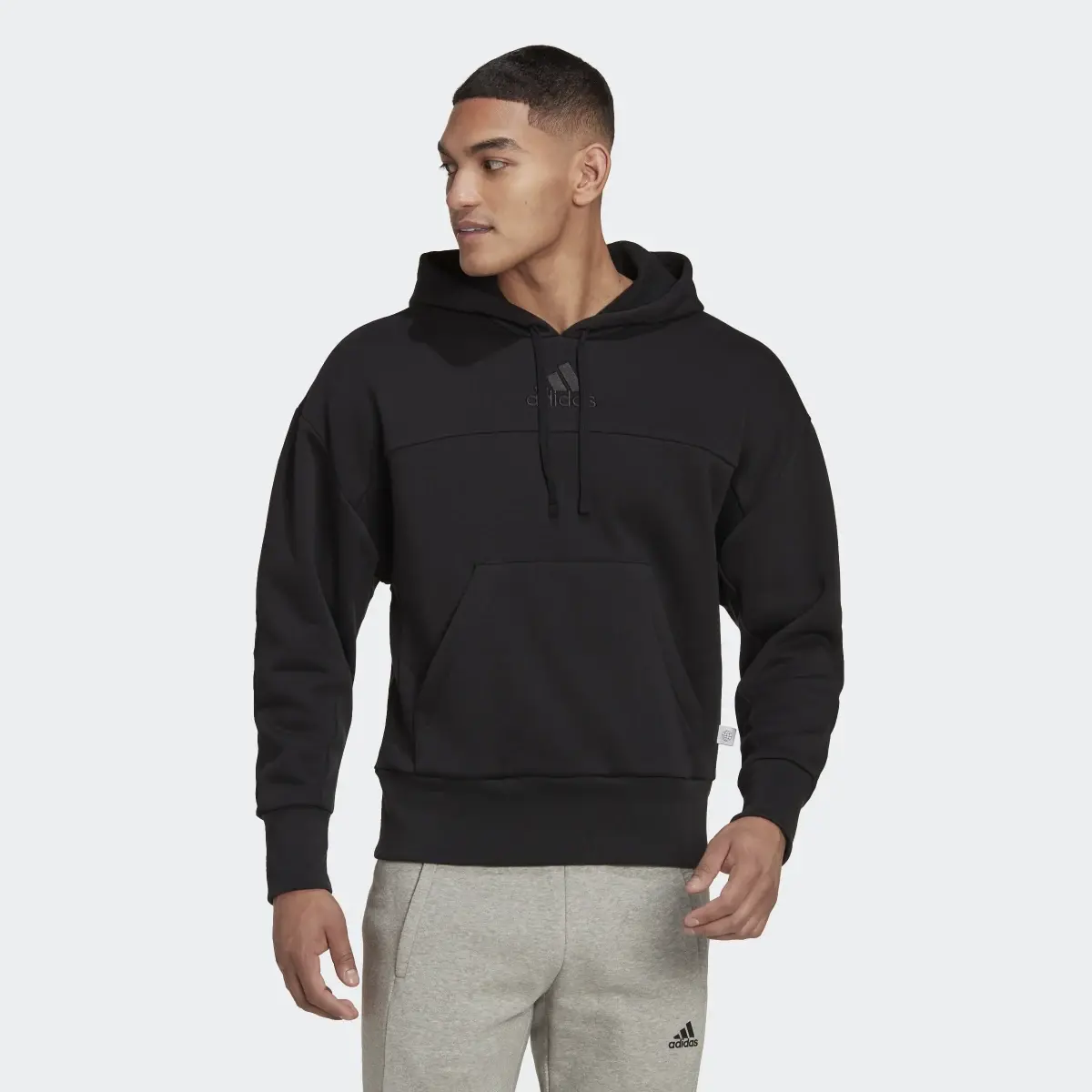 Adidas Studio Lounge Fleece Hoodie. 2