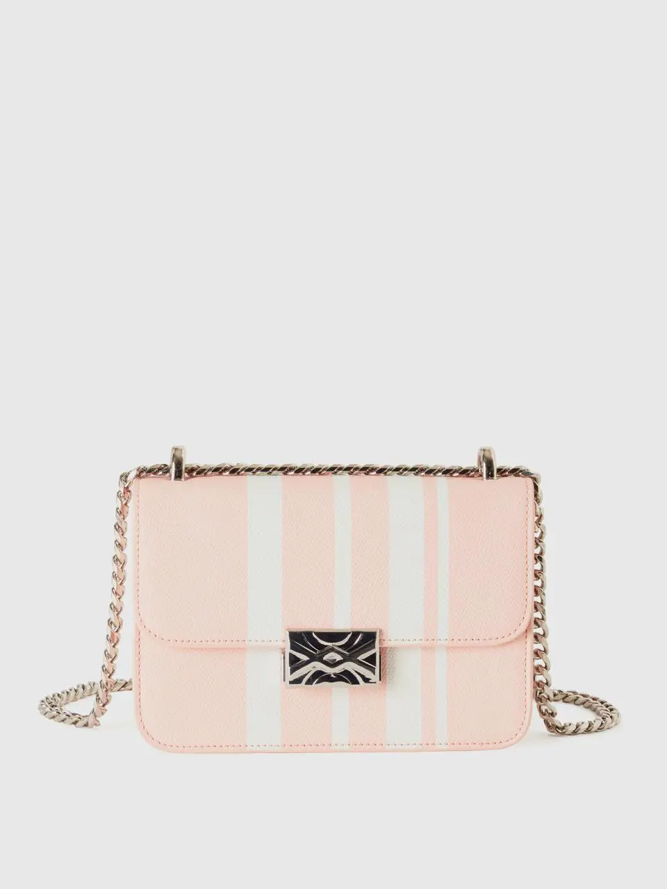 Benetton small pink striped be bag. 1