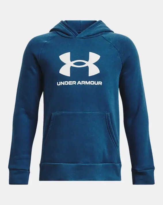 Under Armour Boys' UA Rival Fleece Big Logo Hoodie. 1