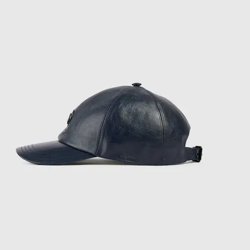 Gucci Leather baseball hat with Double G. 2