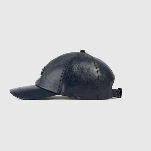 Gucci Leather baseball hat with Double G. 2 Gucci Leather baseball hat with Double G. 2