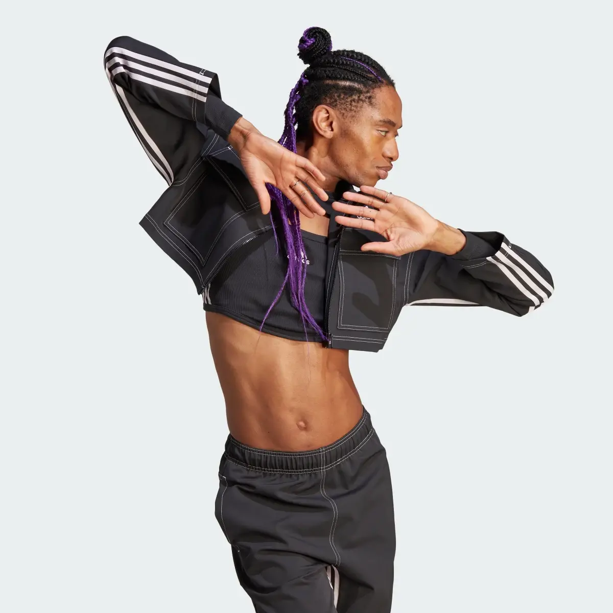 Adidas Dance 3-Stripes Crop Jacket. 3