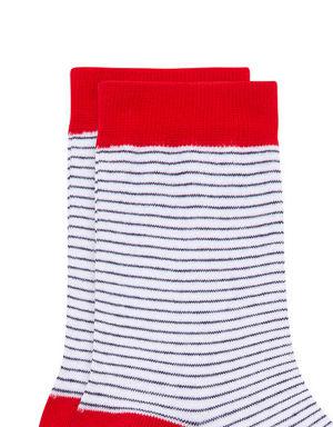 Canlı Kırmızı Soket Çorap