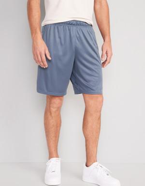 Go-Dry Mesh Basketball Shorts -- 9-inch inseam blue