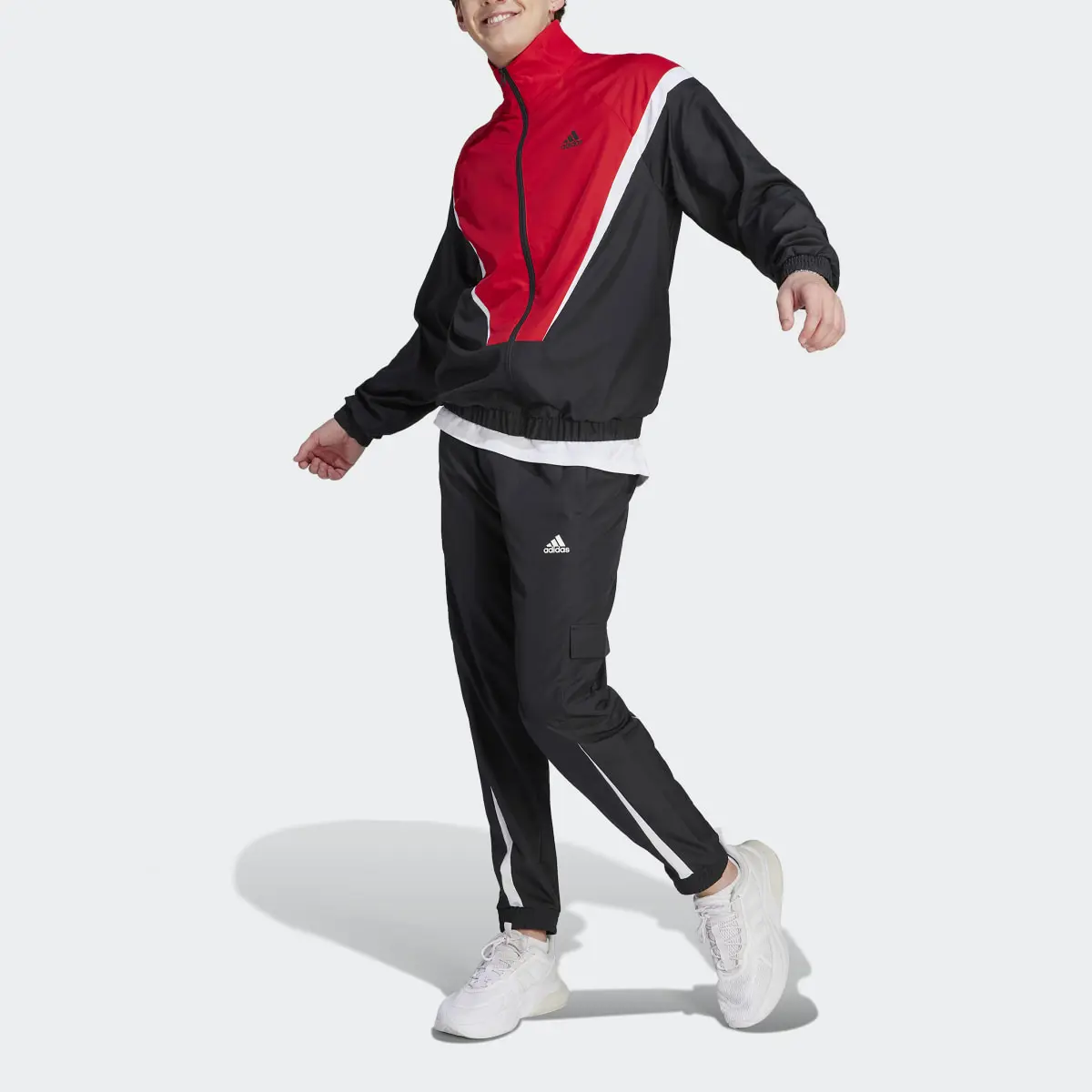 Adidas Sportswear Woven Non-Hooded Track Suit. 1