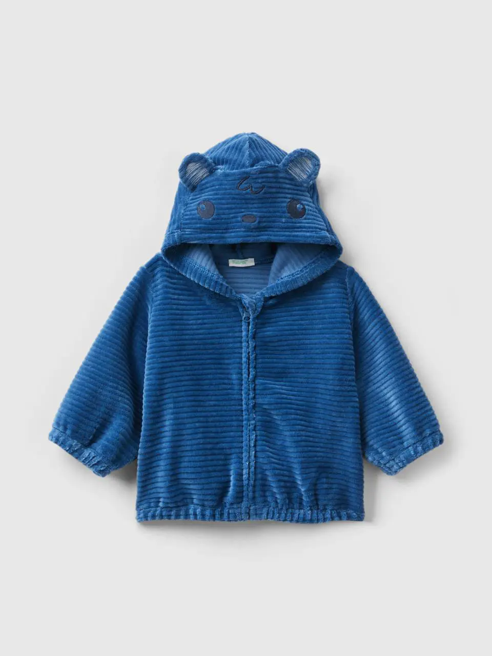 Benetton sweatshirt in chenille with hood. 1