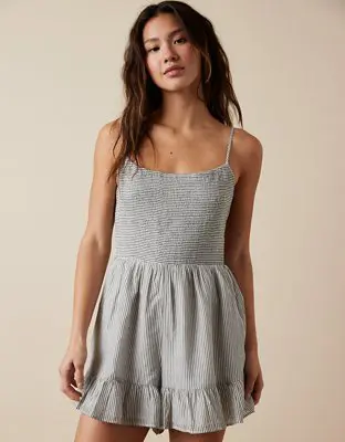 American Eagle Smocked Cut-Out Romper. 1