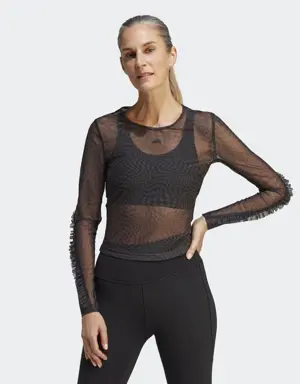 Adidas Print Clash Long Sleeve Yoga Shirt. 2