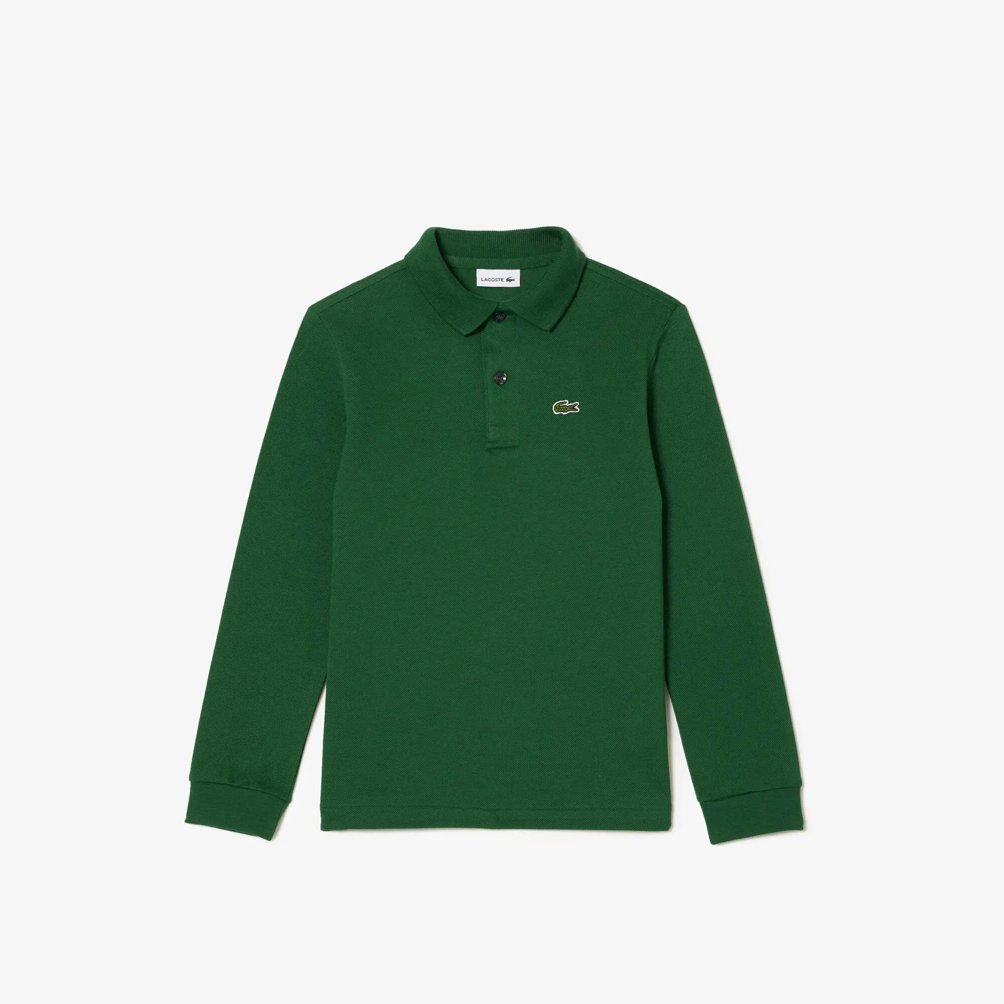 Lacoste Polo da bambino regular fit a maniche lunghe Lacoste in petit piqué tinta unita. 2