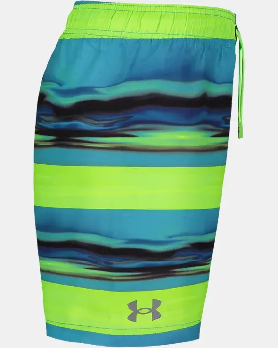 Under Armour Little Boys' UA Serenity Stripe Swim Volley Shorts. 3