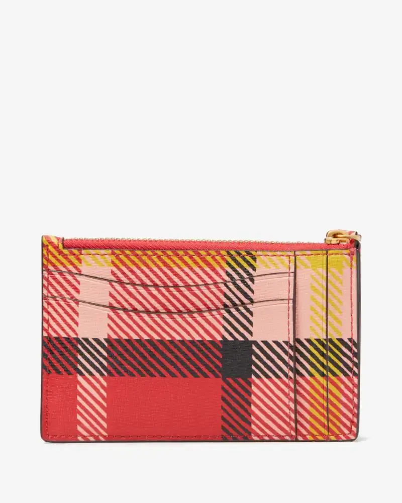 Kate Spade Morgan Museum Plaid Card Case Wristlet. 3