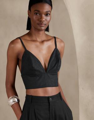 Carolina Linen Bralette black