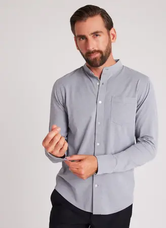 Kit And Ace City Tech Collarless Shirt Standard Fit. 1