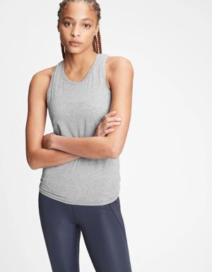 Fit Breathe Tie-Back Tank Top gray