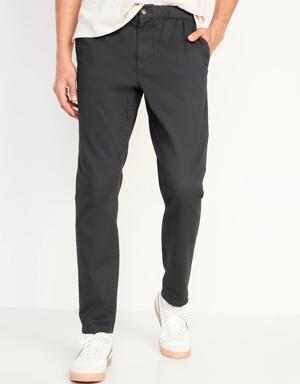 Old Navy Slim Taper Built-In Flex Pull-On Chino Pants for Men black