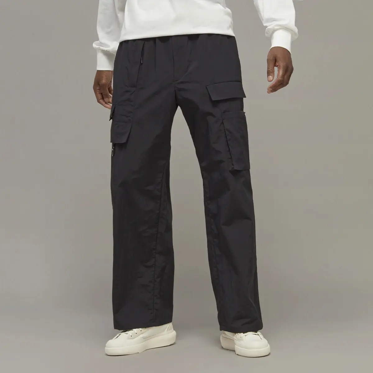 Adidas Y-3 Crinkle Nylon Tracksuit Bottoms. 1