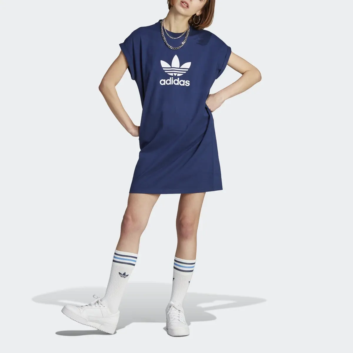 Adidas Adicolor Classics Trefoil Tee Dress. 1