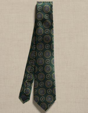 Huck Silk Tie green
