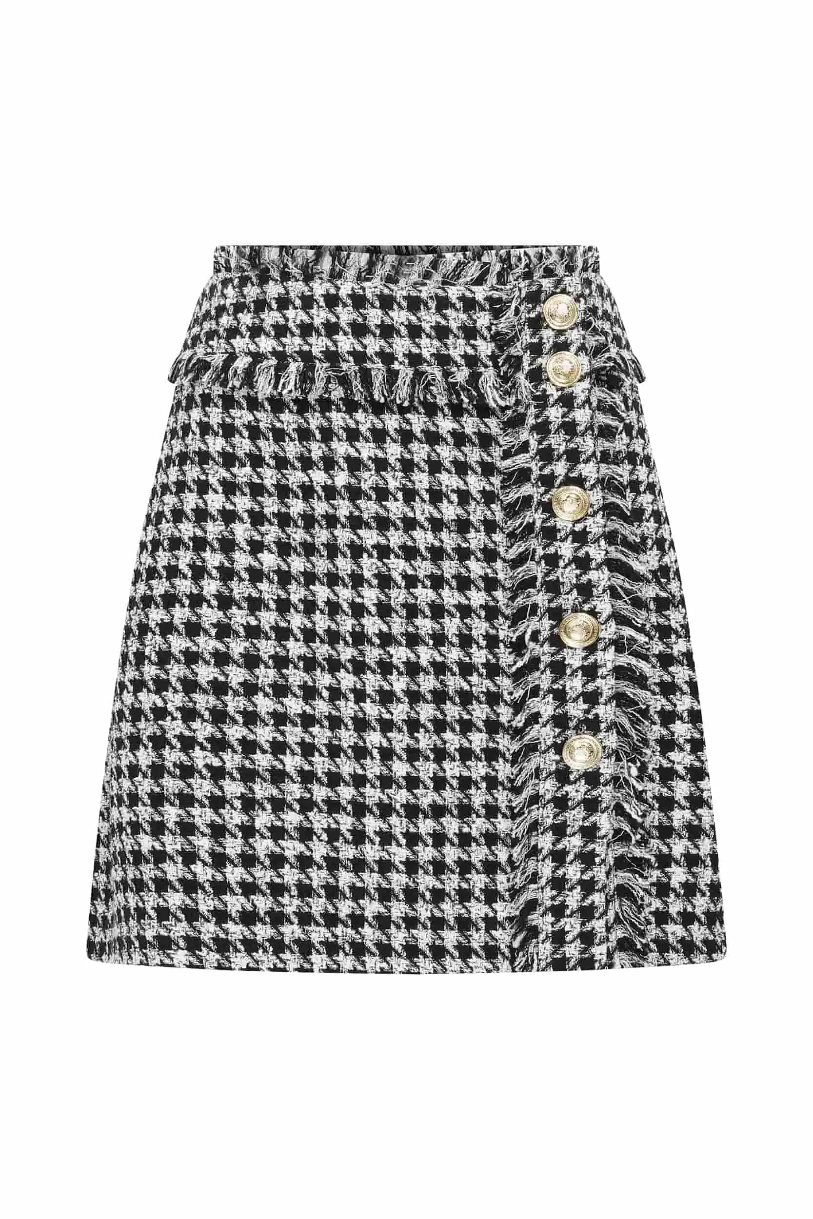 Roman Crowbar Patterned Mini Skirt - 2 / Black-White. 1