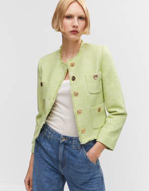 Tweed-Jacke mit Taschen