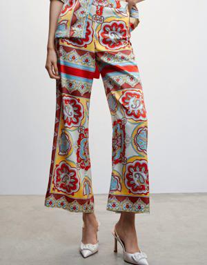 Baroque print trousers