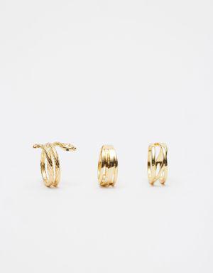 3-Pack Snake and Twisted Rings