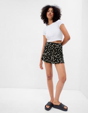 Ruffle Hem Mini Skirt multi