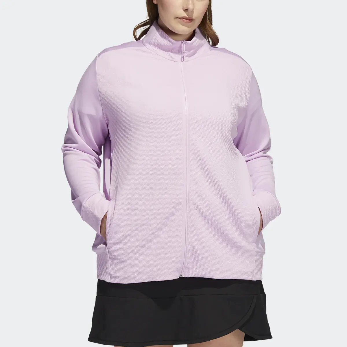 Adidas Textured Full-Zip Jacket (Plus Size). 1