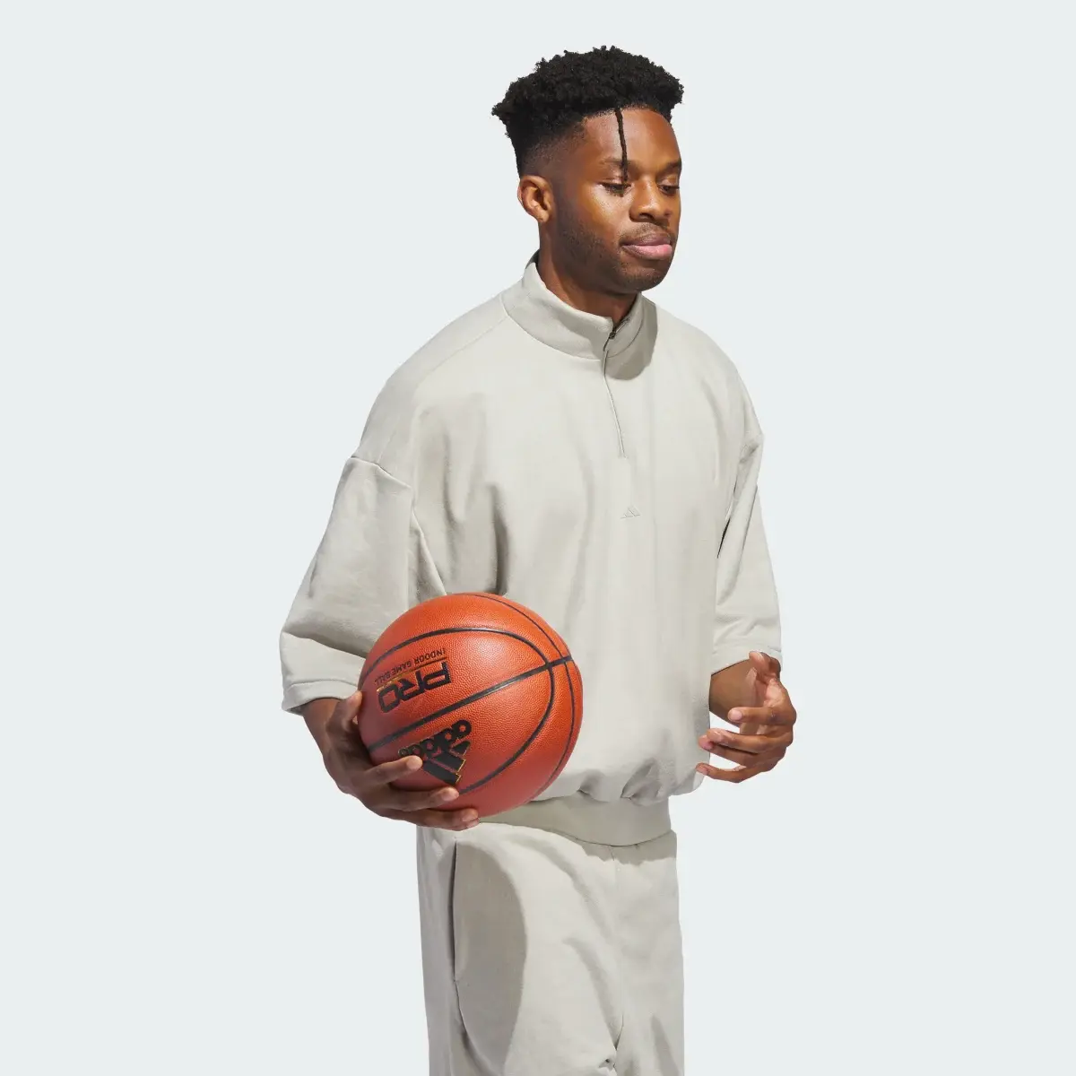 Adidas Bluza Basketball Sueded 3/4 Half-Zip. 3