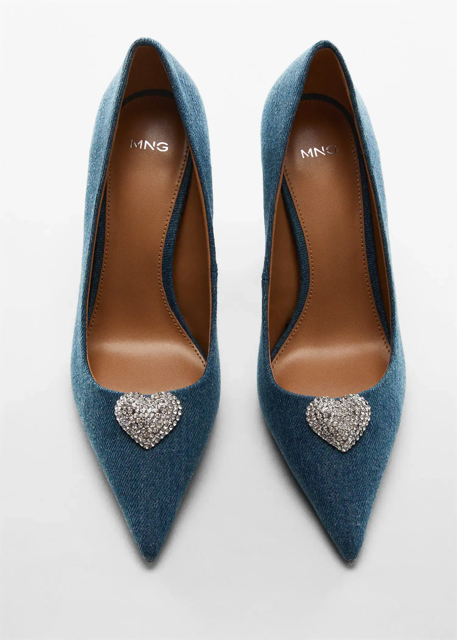 Mango Denim shoes with rhinestone detail. 1