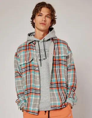 American Eagle 24/7 Venture Out Flannel Shirt. 2