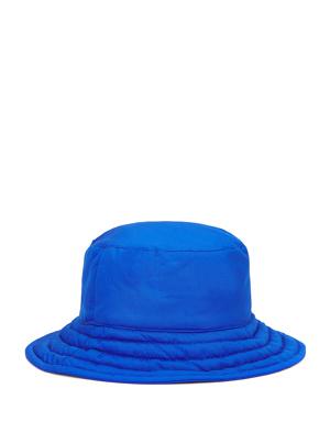 Mavi Kapitone Detaylı Kadın Şapka