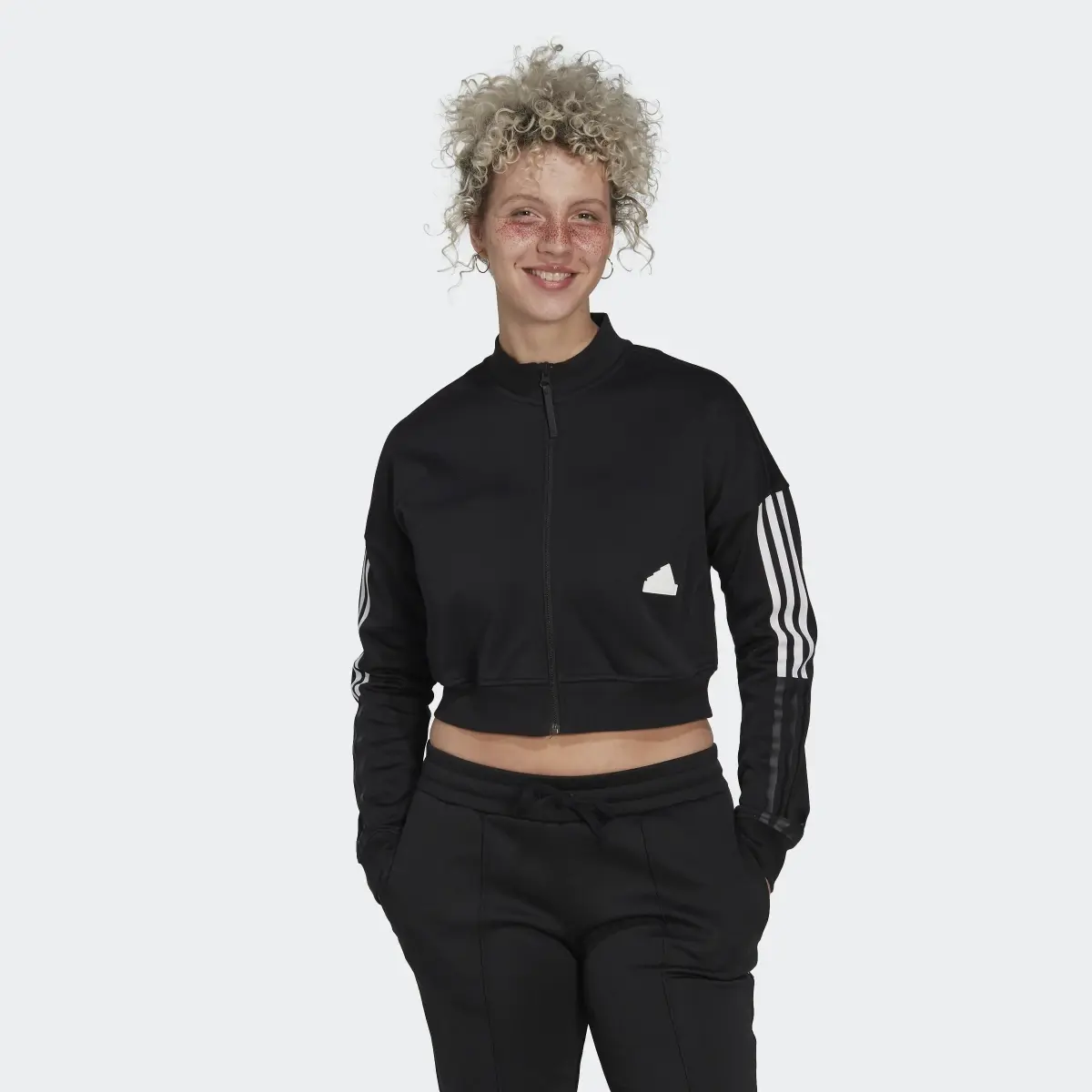 Adidas Cropped Track Top. 2