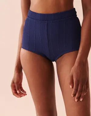 TEXTURED Boyleg Bikini Bottom