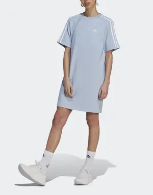 Adidas Essentials 3-Stripes Single Jersey Boyfriend Tee Dress