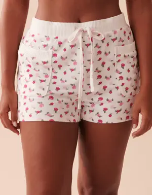 Recycled Fibers Floral Pajama Shorts